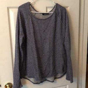 Blue studded sweater